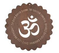 Tarini Gallery MDF Handcrafted Design Sculpture Wall Hanging Décor Decorative Showpiece Indian Art for Home Office Temple Yoga Meditation and Gifting (Dark Brown Om)