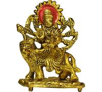 Tarini Gallery Metal Durga Amba Navratri Pooja Spiritual Sculpture Indian Décor Antique Statue for Home, Entrance, Temple Decoration and Gifting (Size- 5")