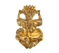 Tarini Gallery Metal Panchanaga Kirtimukha Wall Hanging with Seated Ganesha Evil Eye Protector Hanging Antique Decor Accessories for Home Entrance & Gifting (Kirtimukha with Ganesha)
