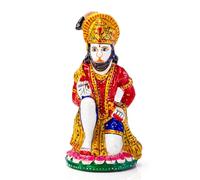 Tarini Gallery Minakari Colorful Hanuman Statue God Sculpture Handcrafted Religious Murti Idol for Temple Home Office Decoration and Gifting (Multicolor Hanuman Idol)