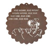 Tarini Gallery Om Wooden Design Handcrafted Sculpture Wall Hanging Decorative Showpiece for Home Office Temple Yoga Meditation Décor and Gifting (Krishna)