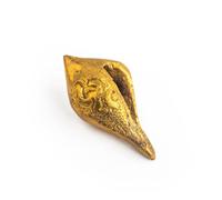 Tarini Gallery Pital Shankh Brass Conch Shell for Spiritual Religious Pooja Temple Traditional Décor Decoration and Gifting (Small Brass Shankh)