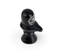 Tarini Gallery Shivling Pooja Spiritual Sculpture Indian Décor Antique Statue for Home Entrance Temple Decoration and Gifting (Black Shivling)