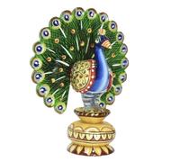 Tarini Gallery Wooden Handcrafted Traditional Indian Rajasthani Statue Figurine Home Décor Decoration Table Décor Showpiece & Gifting (Dancing Peacock)