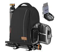 TARION Camera Backpack, Photography Backpack with Large Capacity, Padded Insert, 15'' Laptop Compartment, Professional Waterproof Camera Bag for DSLR SLR Canon Nikon Fuji Sony Cameras (Black)