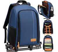 TARION Camera Backpack, Photography Backpack with Large Capacity, Padded Insert, 15'' Laptop Compartment, Professional Waterproof Camera Bag for DSLR SLR Canon Nikon Fuji Sony Cameras (Blue)