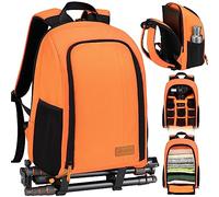 TARION Camera Backpack SLR Photo Backpack Waterproof Lightweight and Compact Small DSLR Backpack with 15 Inch Laptop Compartment and Rain Cover, orange