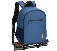 TARION Camera Backpack Waterproof Case Bag with Laptop Compartment and Rain Cover for DSLR SLR Camera Lens Flash Accessories (Blue)