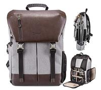 TARION Camera Backpack Waterproof Certified IPX5 Side Access with 15.6 Inch Laptop Compartment Raincover DSLR SLR Mirrorless Camera Bag Backpacks Rucksack Case for Women Men Photographer Lens Tripod