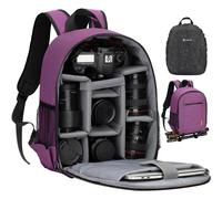 TARION Camera Bag Pro Backpack with Laptop Compartment, Waterproof Rain Cover, for DSLR/SLR & Mirrorless Cameras, Lens & Tripod, Purple 1446421-US