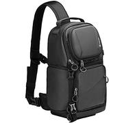 TARION Camera Sling Bag, Waterproof Camera Travel Bag Photography Backpack Camera Shoulder Bag with Rain Cover for DSLR SLR Cameras Lens(TR-S, Black)