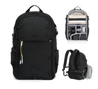 TARION Casual Camera Backpack Bag for Photographers Fits 16" Laptop Black | 21L Travel Photography Backpack with Quick Side Access Removable & Customisable Camera Insert Tripod Holder ROVE FX21