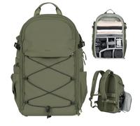 TARION Casual Camera Backpack Bag for Photographers Fits 16" Laptop Green | 21L Travel Photography Backpack with Quick Side Access Removable & Customisable Camera Insert Tripod Holder ROVE FX21