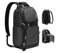 TARION Compact Camera Sling Bag: 2-in-1 Dual Strap Convertible Photo Backpack & Shoulder Bag 9L with Side Access Waterproof Raincover for Travel Photography for DSLR SLR Mirrorless Cameras TR-S