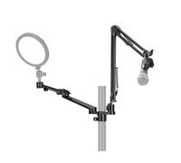 TARION Modular Desktop Arm Set - 18"/45 cm Adjustable Arm with Spigot Mount for COB Lights + 29.4"/75 cm (Max) Mic Boom Stand for Microphone Compatible with 35 mm Rods - Titanrig Y