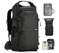 TARION Professional Camera Backpack for Travel - 35L Urban Rolltop Camera Bag with Side Access Modular Insert & Waist Strap, Large Waterproof Rucksack for 16" Laptop for DSLR SLR Drones XProber