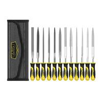 TARIST 12PCS Needle File Set with Tool Bag, Small File Set Includes 6pcs Jewlers Files & 6 Steel Files for Metal, Jewlers, Wood, Leather and Plastic