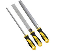 TARIST 3-Piece Diamond File Set, 8-inch, Includes Flat/Half-Round/Round. for Sharpening Lawn Mower Blades, Garden Shears, Axe, Knife - Tool Sharpener for Metal, Tile, Ceramic, Glass, Stone and More