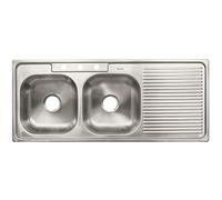 Tarja recessed 120x50x15 cm, double left tub, Basic