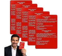 Tarjeta Roja de Derechos para Inmigrantes, Know Your Rights Red Card for Immigrants, Spanish & English Constitutional Rights Card, Red Cards for Immigrant Rights Education Awareness，5