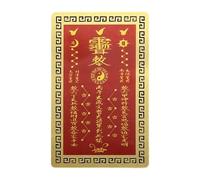 Tarjeta Tai Sui China - 5.4x8.6 Cm Coleccionable Doble Cara Para 2026,Pequeñas Tarjetas Doradas De Bendición China - Adultos Y Familia Atrae Riqueza Prosperidad Éxito Armonía Viajes