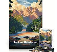 Tarkine Rainforest Tasmania 1000 Piece Jigsaws for Teenagers Puzzle Strong Logic Toy Relaxed Mind Clear Edge Bday Surprise (38x52cm)
