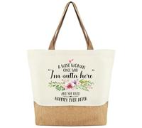 Tarklanda Retirement Gifts for Women, Colleagues Leaving Present, Retirement Gift Bag Canvas Tote Bag, Presents for Ladies Mom Grandma Teacher Nurse Best Friend Sister Wife Coworker