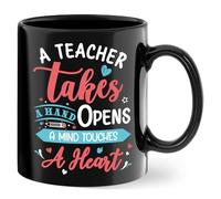 Tarklanda Teacher Appreciation Gifts for Women Men, 11oz Black Ceramic Teachers Coffee Mug, Christmas Graduation Retirement Birthday Present from Student, End of The Year Ideas