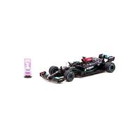 Tarmac Works 1:64 scale Diecast Model Grand Prix Car compatible with Mercedes Benz AMG W12 E Performance Lewis Hamilton (No.44 Winner British GP 2021) in Black