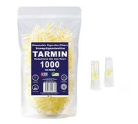 TARMIN Cigarette Filters 8mm - 1000 Pieces Anti-Tar Filter Tips - Plastic Tar & Nicotine Reduction Cigarette Filter Attachments for Regular and King Size Cigarettes - BPA-Free, Reusable