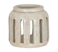 Tarn Collection Medium Pillar Candle Holder With Warm Patina