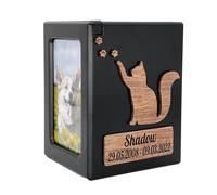 Tarngod custom name and date, engrave your blessing text, custom urn, pet urn for dogs and cats, souvenir wood box