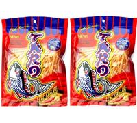 Taro Brand Fish Snack (Hot Chilli Flavour) 52g x 2 packs, Savoury Seafood Bites for Snacking Delight
