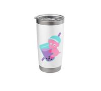 Taro Bubble Tea Pig Stainless Steel Insulated Tumbler