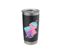 Taro Bubble Tea Pig Stainless Steel Insulated Tumbler