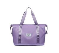 (Taro purple (1 layer of the bottom expansion+dry and wet separation)) Travel Bag Large -Capacity Dual Expansion Hand -In Sports Fitness Bag Student Luggage Storage Bag Dry Wet Separation Separation S