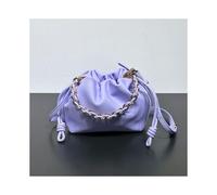 (Taro purple, 23-5.5-17cm) 2024 New Chinese Messenger Women's Bag Cowhide Blessing Bag Bucket Bag Pumping Rope Cloud Bag, Shoulder Mesengers Under The Armpit Women's Bag