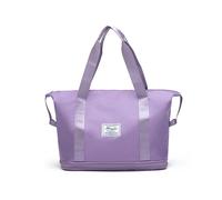(Taro purple (the bottom 2 layer of the bottom is extended+dry and wet separation)) Travel Bag Large -Capacity Dual Expansion Hand -In Sports Fitness Bag Student Luggage Storage Bag Dry Wet Separation