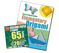 [Taro's Origami Studio] Standard 6 inch 65 Sheet and Easy Origami Book Combo