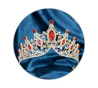 TAROSE Red and Gold Crowns for Women and Girls, Queen Crystal Tiaras with Red Rhinestone and Combs, Goddess Crown for Wedding Bride Birthday Princess Prom Cosplay Bridal Hair Accessories for Women