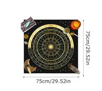 Tarot Altar Cloth, Square Velvet Witch Tablecloth for Divinations, Astrology and Oracle Reading, Delicate Tarot Cloth for Oracle Cards, Medium and Large Sizes