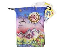 Tarot Bag - Dice Storage Bag | Jewelry Storage with Drawstrings for Travel Meditation Practices Yoga Retreats Home Spiritual Rituals