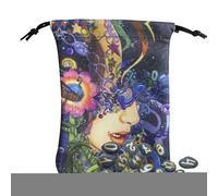 Tarot Bag - Drawstring Jewelry Pouches,Jewelry Dice Packing for Divination Beginners Deck Fortune Halloween Kids Oracle
