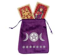 Tarot Bag Durable Tarot Card Velvet Storage Bag Reusable Dice Storage