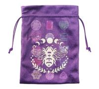 Tarot Bag, Tarot Bag, Velvet Jewelry Storage | Soft Tarot Card Holder, Multifunctional Tarot Card Holder, Jewelry Bags with Oracle Cards for Party, ztd03-purple, Please refer to the description