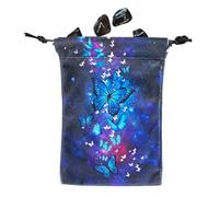 Tarot Bag, Tarot Card Bag | Oracle Card Pouch with Drawstring | Butterfly Pattern Bags 5.12x7.09 Inch, Rune Bags, Oracle Card Holder Bag for Tarot Lovers, Unique Attribute, Se référer au