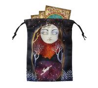 Tarot Bag - Tarot Card Case with Lanyard - Double Sided Dice Organizer for Carrying Office Travel Camping Outdoor Home Garden, SXF15#, Se référer à la description, Refer to description