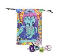 Tarot Bag | Tarot Cards Velvet Storage Bag | Protective Wrap for Fortune Telling Accessories | For Cube Crystal Rune Enthusiasts Beginners Teenagers Adults Travel Party, Sae02 #, see