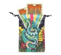 Tarot Bag | Tarot Deck Velvet Holder Bag | Printed Deck Protective Organizer for Teens Beginners Adults Enthusiasts Daily Gatherings Travel Party Game Night