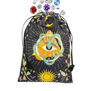 Tarot Bag | Tarot Deck Velvet Holder Bag - Protective Wrap Organizer Divination Accessories for Dice Crystal Rune Trinket Enthusiasts Beginners Teens Adults Travel Party